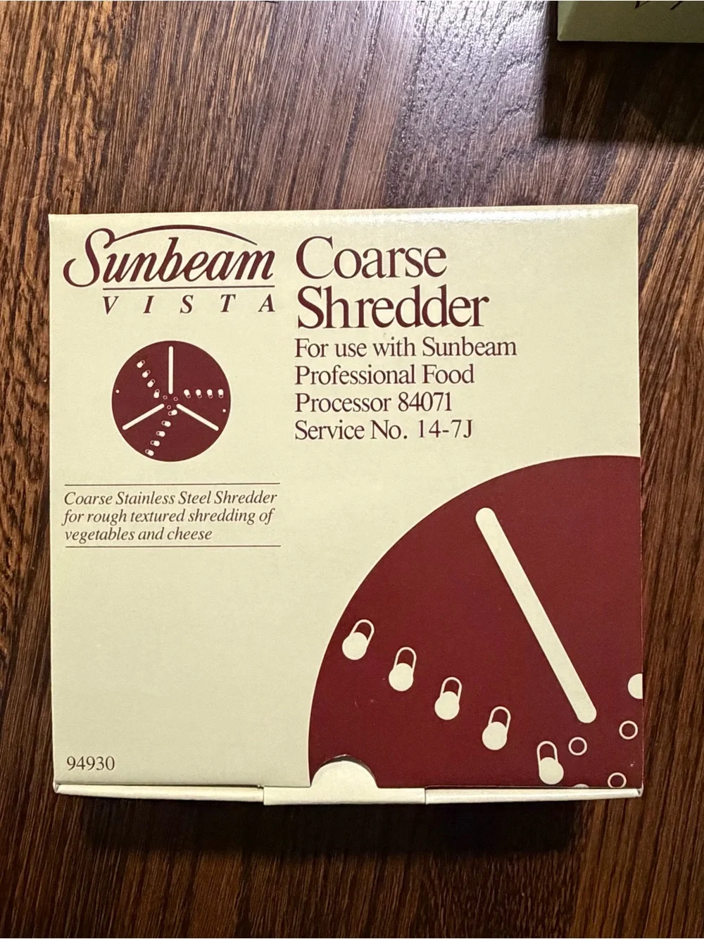 Vintage Sunbeam Vista Food Processor Blade Assortment New Open Box